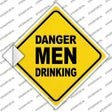 Danger Men Drinking Novelty Diamond Sticker Decal Small