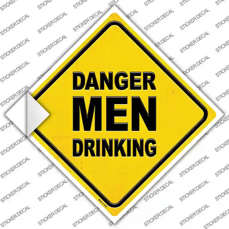 Danger Men Drinking Novelty Diamond Sticker Decal Small