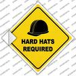 Hard Hats Required Novelty Diamond Sticker Decal