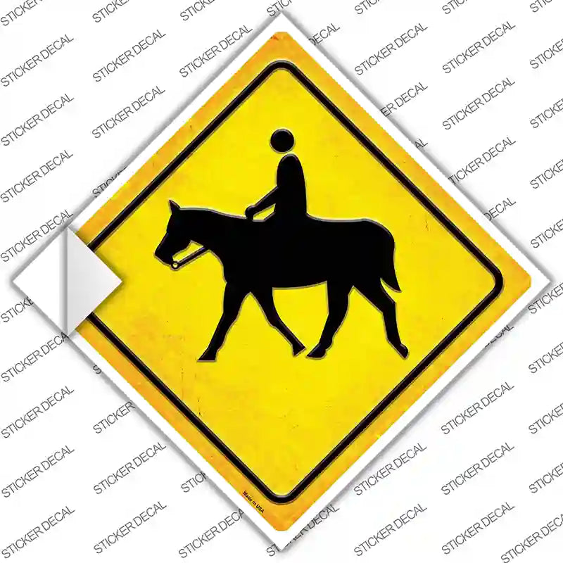 Horse Rider Novelty Diamond Sticker Decal