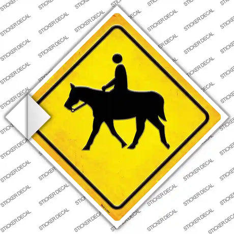 Horse Rider Novelty Diamond Sticker Decal