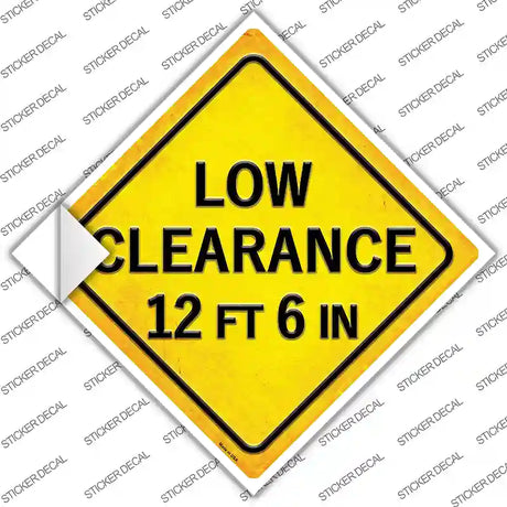 Low Clearance 12ft 6in Novelty Diamond Sticker Decal