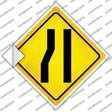 Lane Ends Left Novelty Diamond Sticker Decal