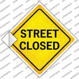 Street Closed Novelty Diamond Sticker Decal