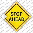Stop Ahead Novelty Diamond Sticker Decal