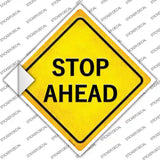 Stop Ahead Novelty Diamond Sticker Decal