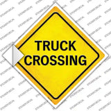 Truck Crossing Novelty Diamond Sticker Decal