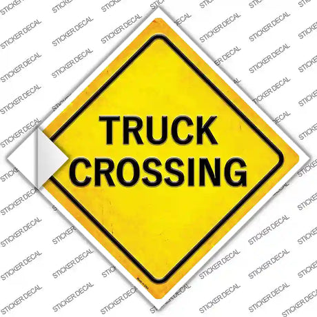 Truck Crossing Novelty Diamond Sticker Decal