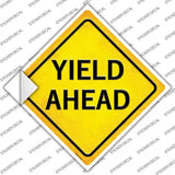 Yield Ahead Novelty Diamond Sticker Decal