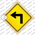 Left Turn Novelty Diamond Sticker Decal