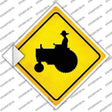 Tractor Crossing Novelty Diamond Sticker Decal