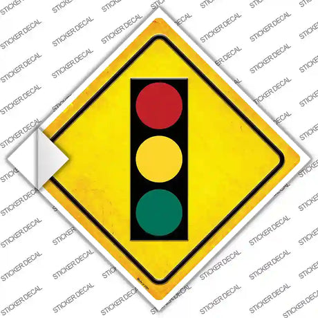 Traffic Signal Novelty Diamond Sticker Decal