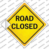 Road Closed Novelty Diamond Sticker Decal