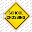School Crossing Novelty Diamond Sticker Decal