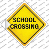 School Crossing Novelty Diamond Sticker Decal