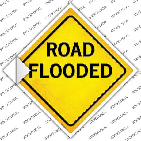 Road Flooded Novelty Diamond Sticker Decal