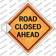 Road Closed Ahead Novelty Diamond Sticker Decal