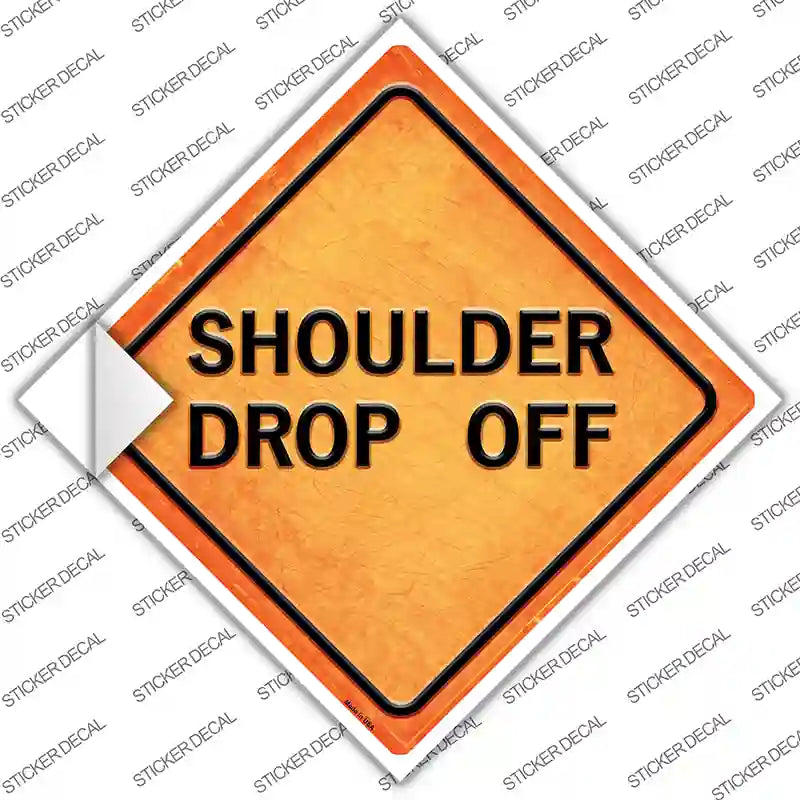 Shoulder Drop Off Novelty Diamond Sticker Decal