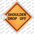 Shoulder Drop Off Novelty Diamond Sticker Decal