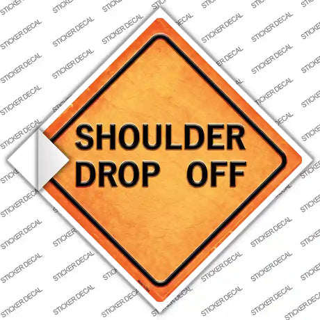 Shoulder Drop Off Novelty Diamond Sticker Decal