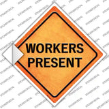 Workers Present Novelty Diamond Sticker Decal