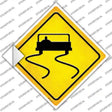 Slippery When Wet Car Novelty Diamond Sticker Decal