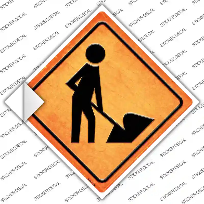 Digger Ahead Novelty Diamond Sticker Decal