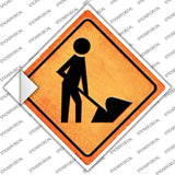 Digger Ahead Novelty Diamond Sticker Decal