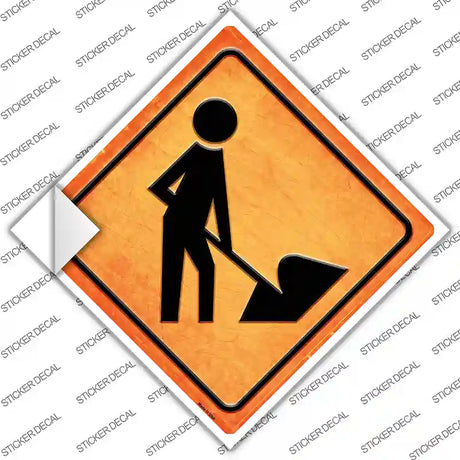 Digger Ahead Novelty Diamond Sticker Decal