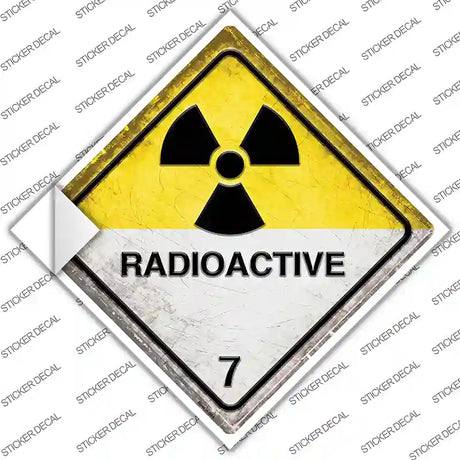 Radioactive 7 Small Novelty Diamond Sticker Decal