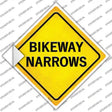 Bikeway Narrows Novelty Diamond Sticker Decal Small