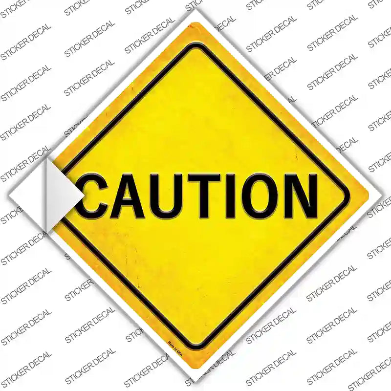 Caution Novelty Diamond Sticker Decal
