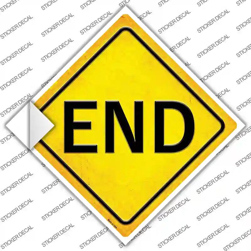 End Novelty Diamond Sticker Decal