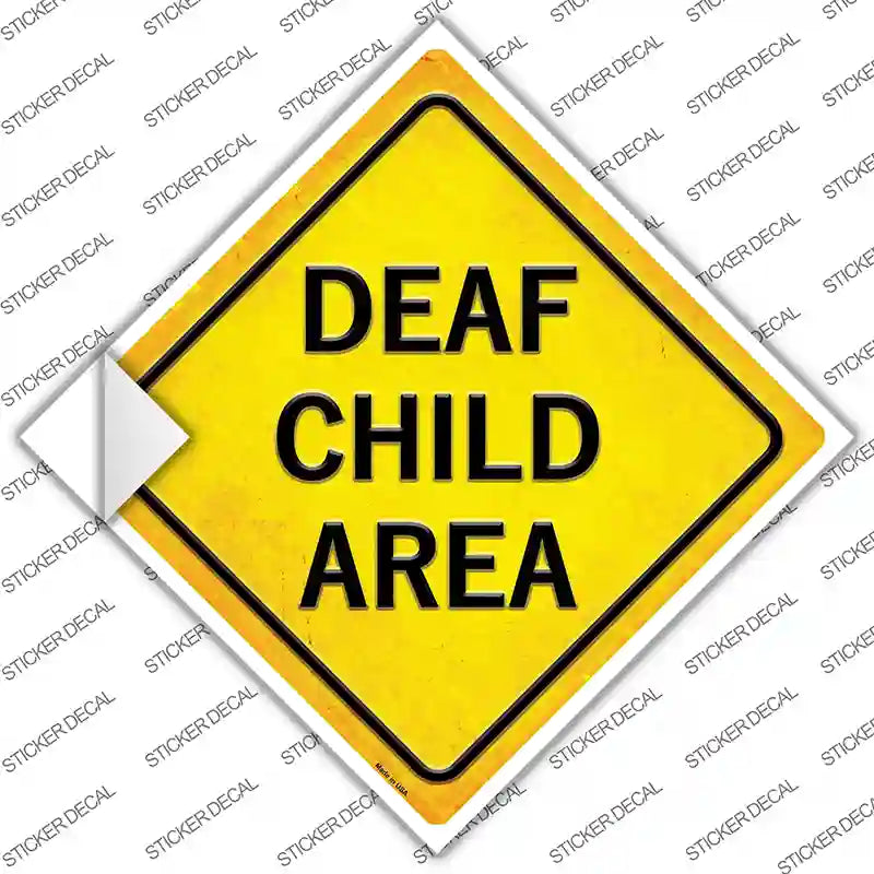 Deaf Child Area Novelty Diamond Sticker Decal