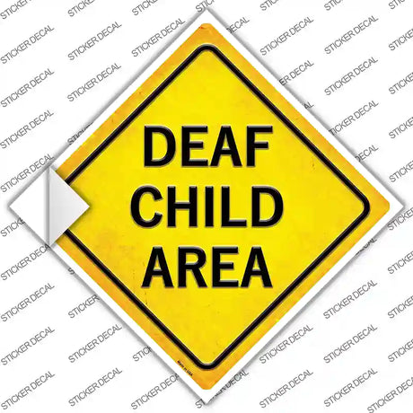 Deaf Child Area Novelty Diamond Sticker Decal