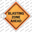 Blasting Zone Ahead Novelty Diamond Sticker Decal