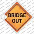 Bridge Out Novelty Diamond Sticker Decal