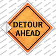 Detour Ahead Novelty Diamond Sticker Decal