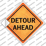 Detour Ahead Novelty Diamond Sticker Decal