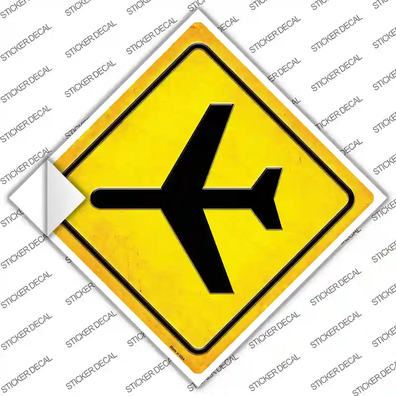 Airplane Novelty Diamond Sticker Decal