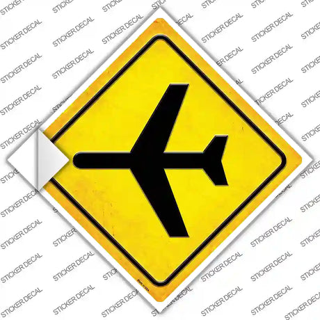 Airplane Novelty Diamond Sticker Decal