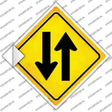 Traffic Both Ways Novelty Diamond Sticker Decal