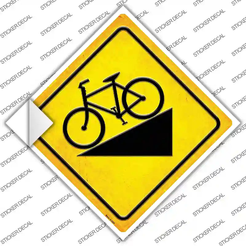 Steep Grade Bike Novelty Diamond Sticker Decal