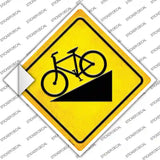 Steep Grade Bike Novelty Diamond Sticker Decal