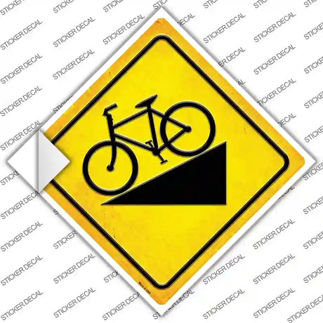 Steep Grade Bike Novelty Diamond Sticker Decal
