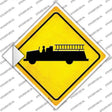 Firetruck Novelty Diamond Sticker Decal