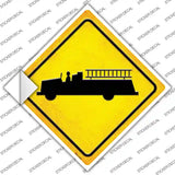 Firetruck Novelty Diamond Sticker Decal