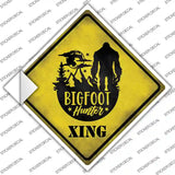 Bigfoot Hunter Xing Novelty Diamond Sticker Decal Small