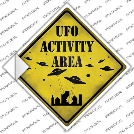 UFO Activity Area Novelty Diamond Sticker Decal Small