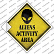 Aliens Activity Area Novelty Diamond Sticker Decal Small